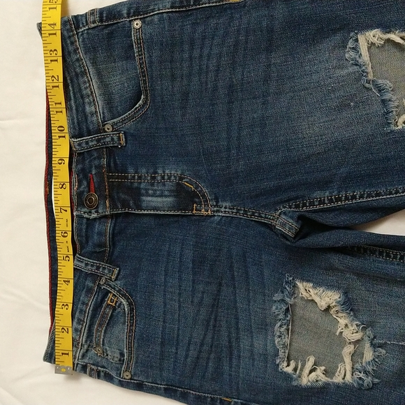 Eunina sexy boyfriend low rise crop distressed skinny jeans size 5 - Picture 10 of 15
